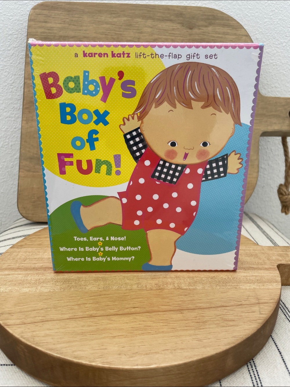 SALE! NWT Karen Katz Baby's Box of Fun! - Colorful Board Book Gift Set of 3